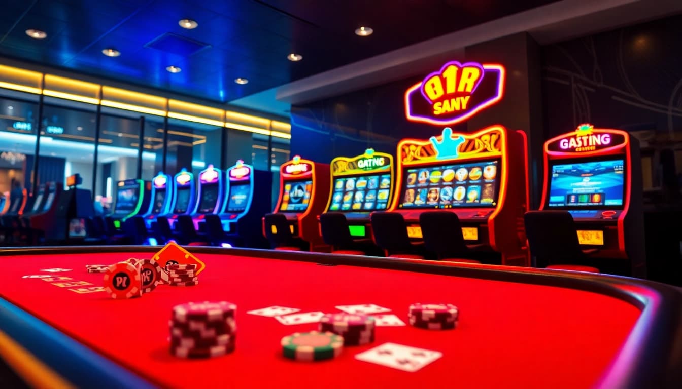 Experience the thrill of a singapore online casino with vibrant game setups and lively atmosphere.