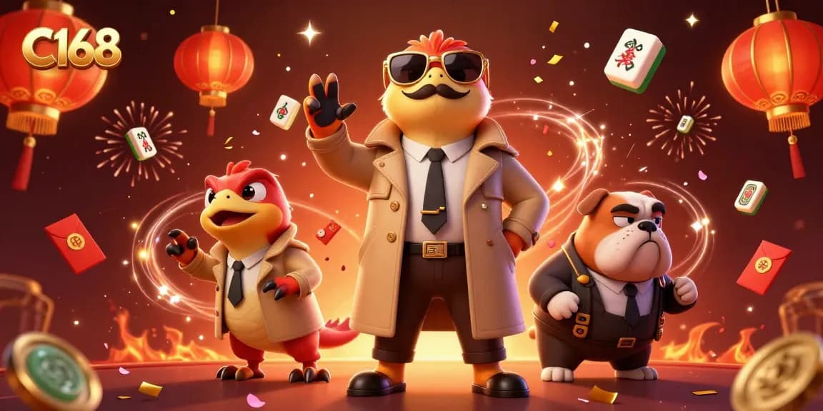 Experience the vibrant C168 casino scene with playful raptors in a trench coat trying to sneak into the VIP lounge.