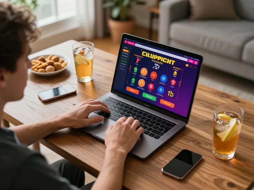 Experience the excitement of online gambling with incakoin on laptop, showcasing strategic gameplay.