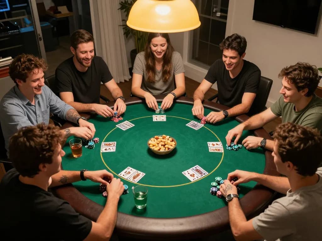 Engaged players in iwin club home poker game showcasing thrilling strategic gameplay.