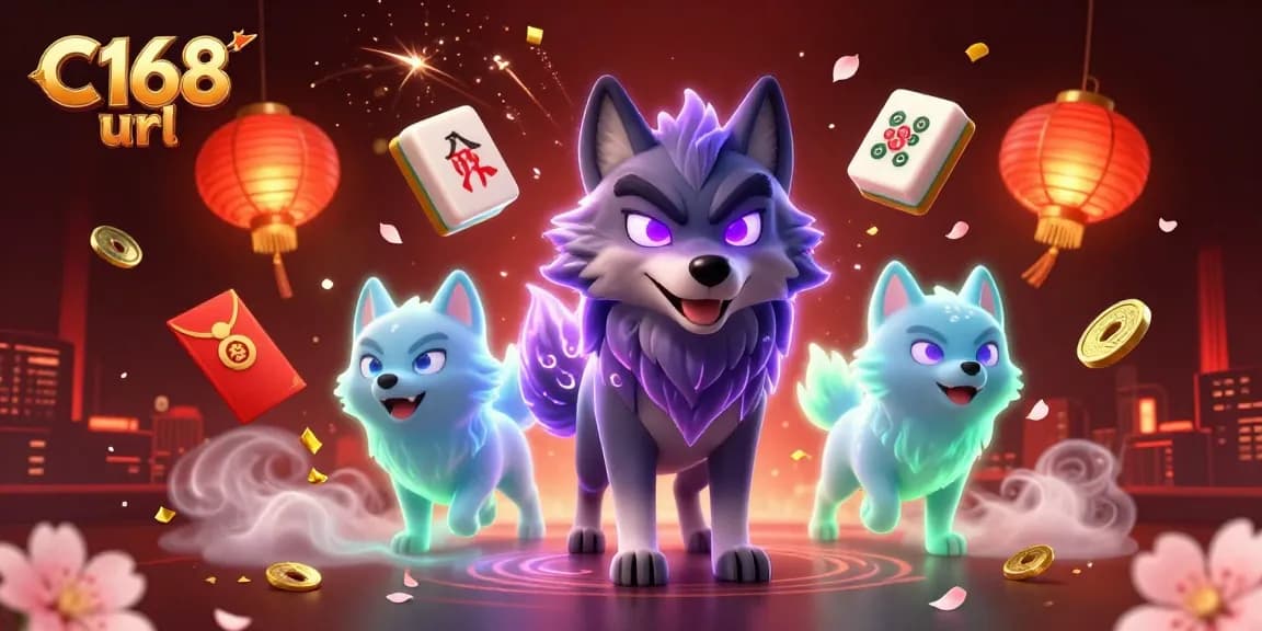 Experience thrilling gameplay with C168 url, featuring mystical wolves, casino elements, and vibrant visuals.