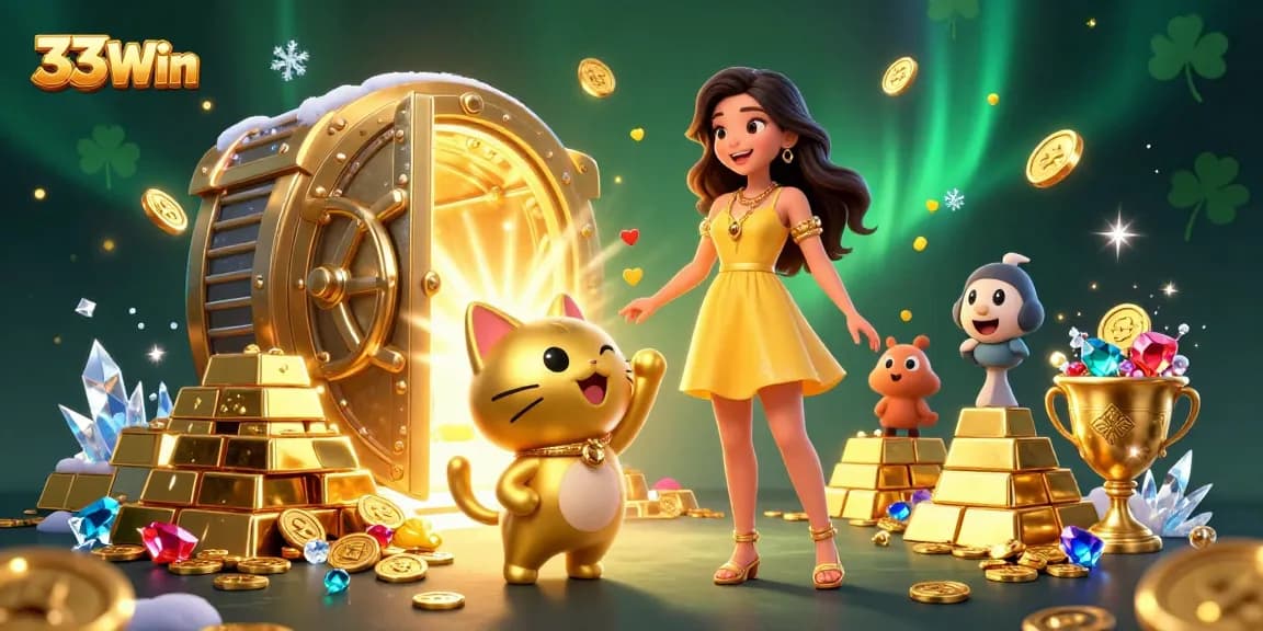 Experience the joy of winning at 33Win with engaging gaming scenes and vibrant visuals!