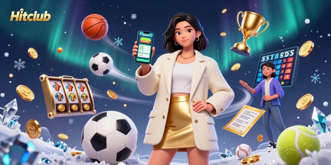 Experience thrilling gaming action at Hitclub, showcasing sports betting and jackpot excitement in a vibrant scene.