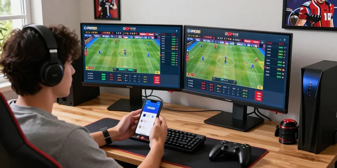 Player using OPEN88 sports betting app in an engaging gaming atmosphere.