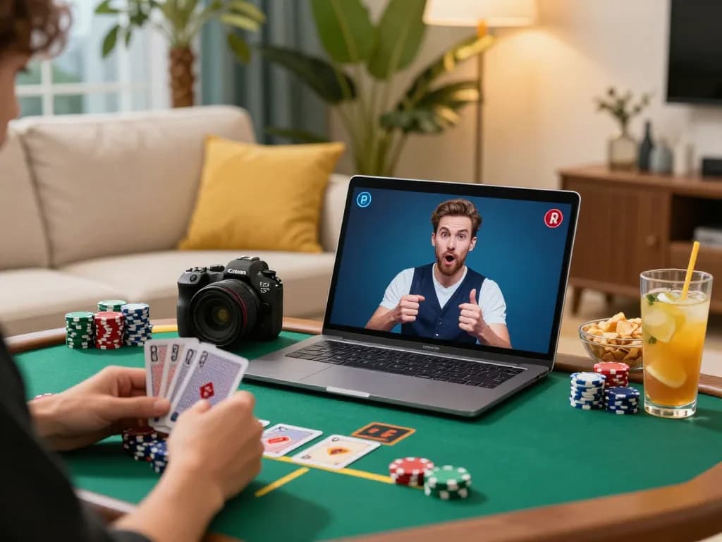 Engage with dohistory strategies while playing live blackjack in a cozy home environment.
