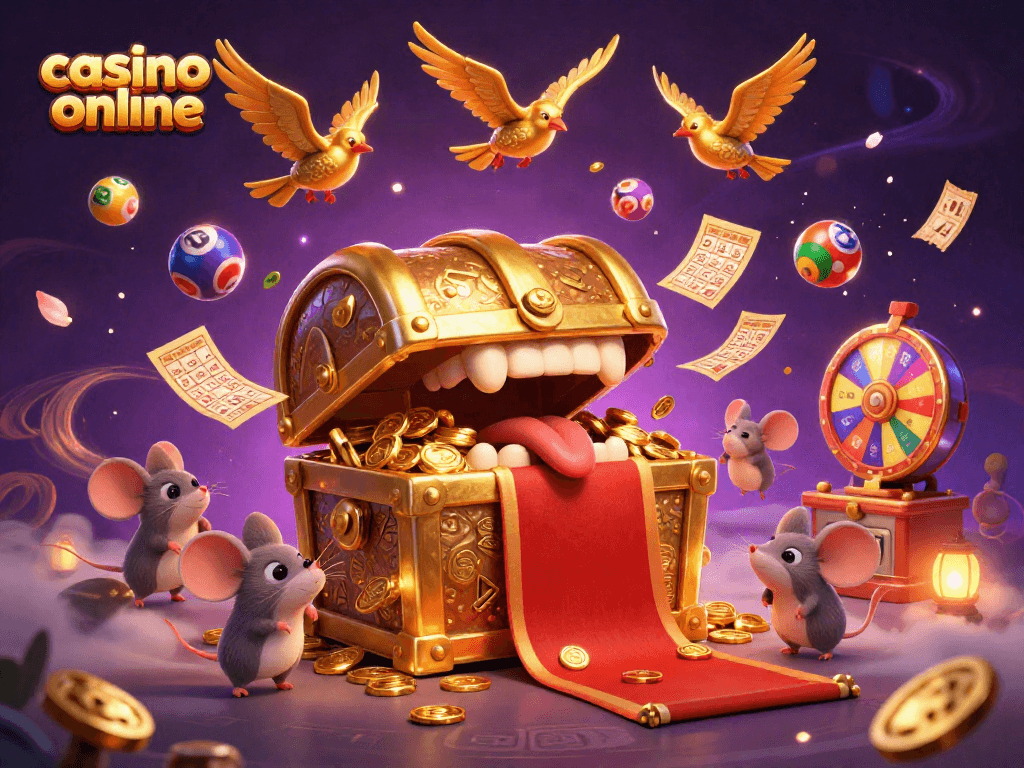 Engage with the thrilling world of casino online, adorned with vibrant lottery elements and enchanting characters.