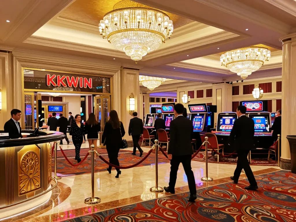 KKWIN casino entrance welcoming guests to an exciting gaming experience