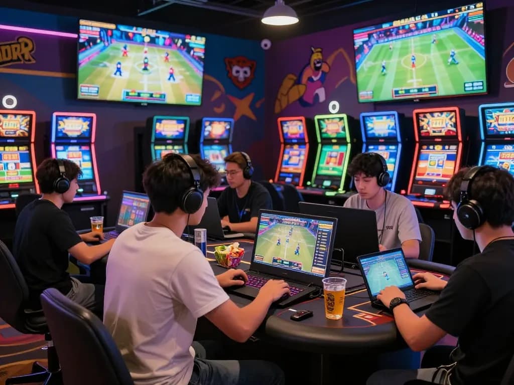 Engaging scene of players enjoying 88aa game in a vibrant online casino setting with live dealers and colorful slot machines.