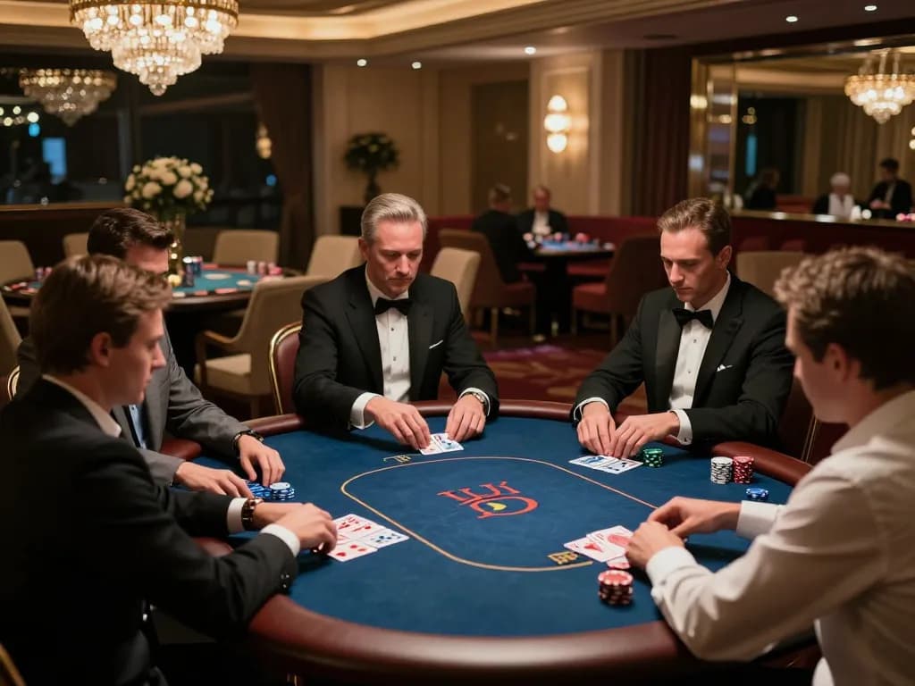 Play poker at CM88's upscale VIP gaming area, capturing strategic excitement in elegant surroundings.
