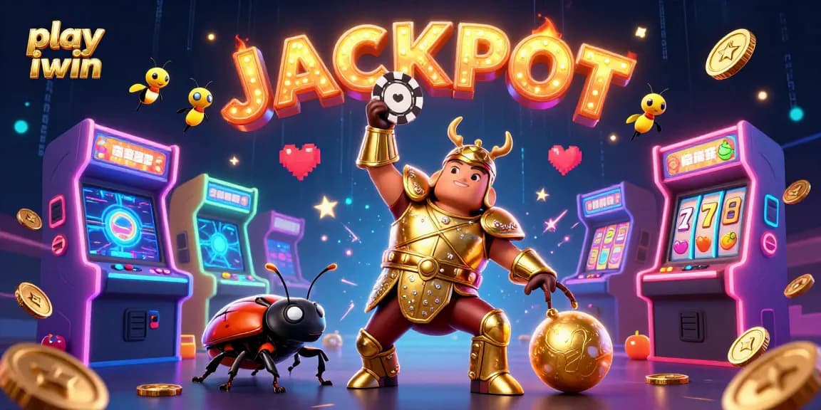 Play iwin with engaging characters and vibrant gaming elements in this dynamic casino scene.