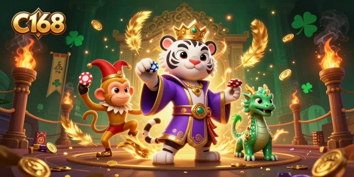 Experience winning moments at C168 with vibrant characters and dynamic gaming elements.