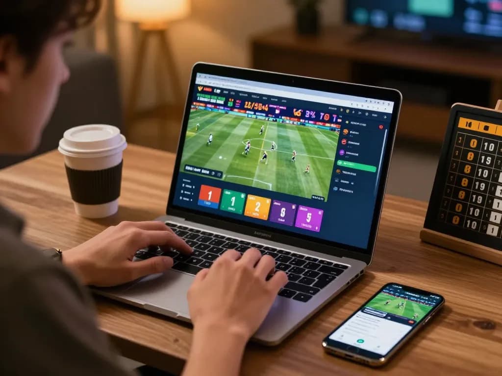 Suasana taruhan olahraga online yang menarik menampilkan aksi langsung dan antarmuka situs resmi