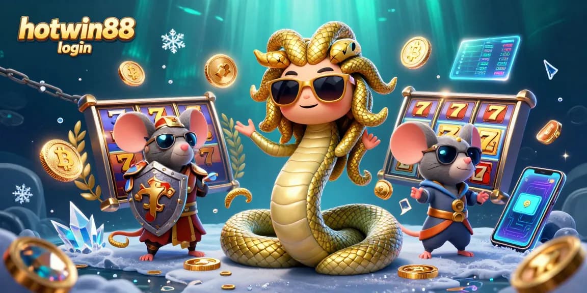 Spin to win with hotwin88 login, showcasing a vibrant 3D casino scene filled with slots and crypto elements.