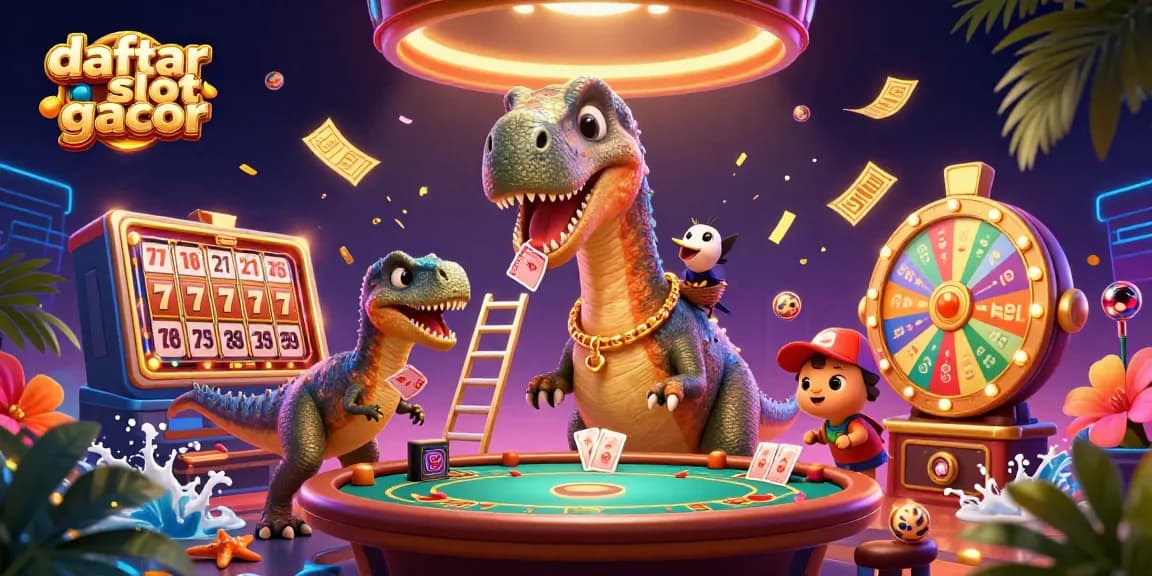 Experience daftar slot gacor excitement with vibrant slots and dynamic casino elements in this vibrant illustration.