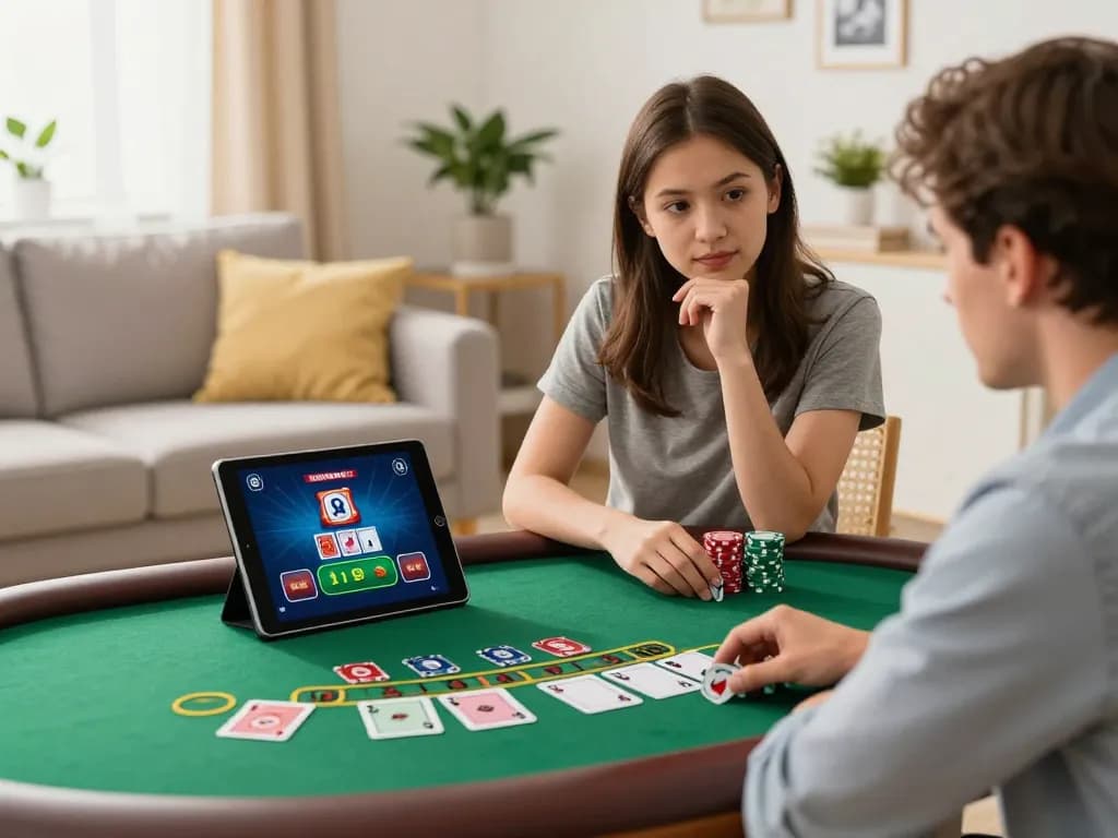 The dynamic blackjack gameplay on 789win pro, showcasing a strategic player decision-making moment at home.