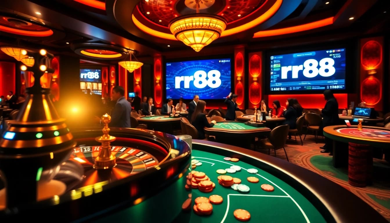 Experience thrilling gameplay at rr88 with vibrant casino tables and engaging players.