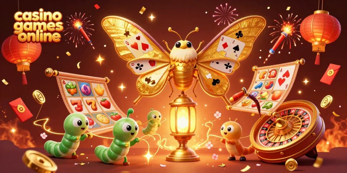 Engage in casino games online illustrated by vibrant 3D characters with casino elements.