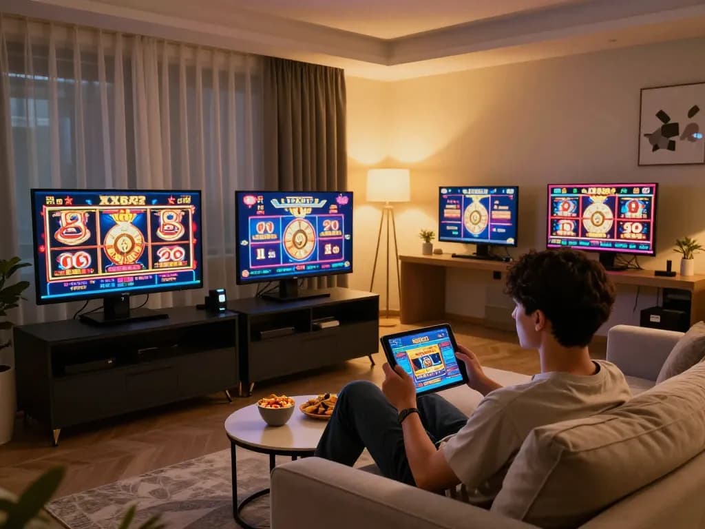 Engaging in XX88 TODAY online casino gaming with a stylish tablet setup for strategic play.