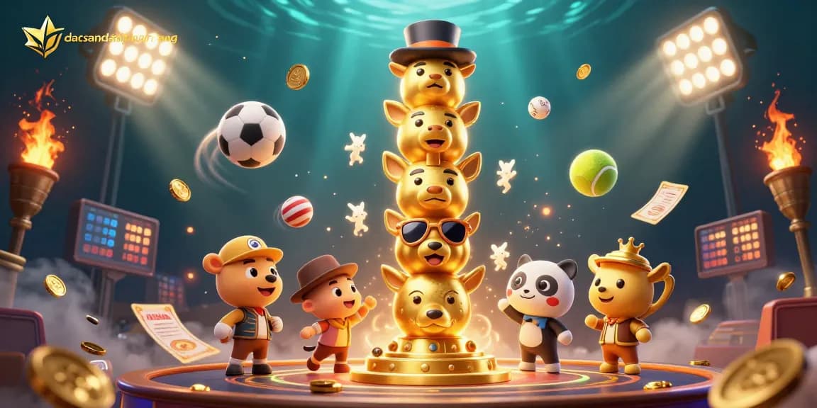 Bet on diverse games and strategies at dacsandatphanrang, featuring a vibrant 3D casino scene.