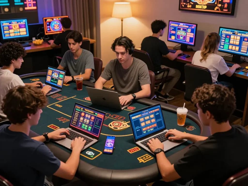 Engaging in thrilling slot pulsa games on a vibrant online casino platform.