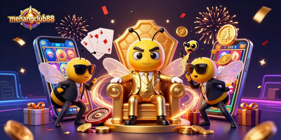 Engage with menangclub88's thrilling slot games amidst a lively digital casino ambiance.
