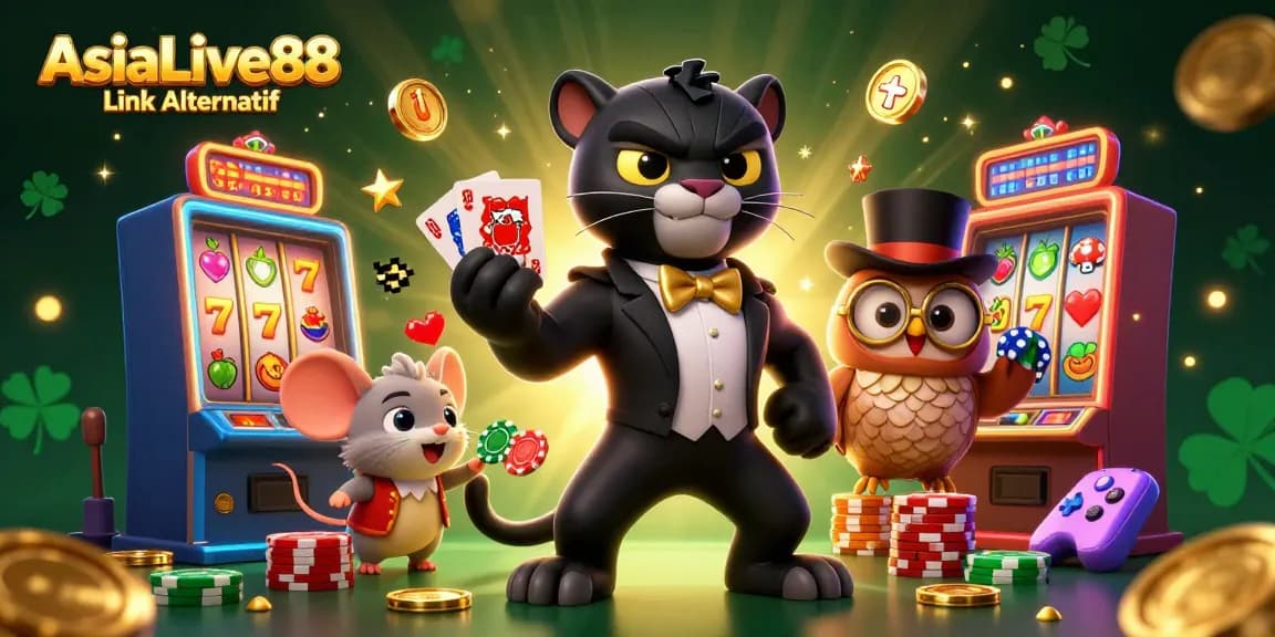 Experience thrilling slots action with AsiaLive88 Link Alternatif showcasing lucky symbols and casino fun.