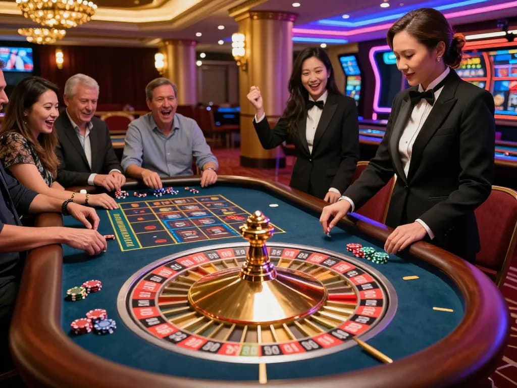 Players engaged in a thrilling roulette game with the SC88 design enhancing the excitement.