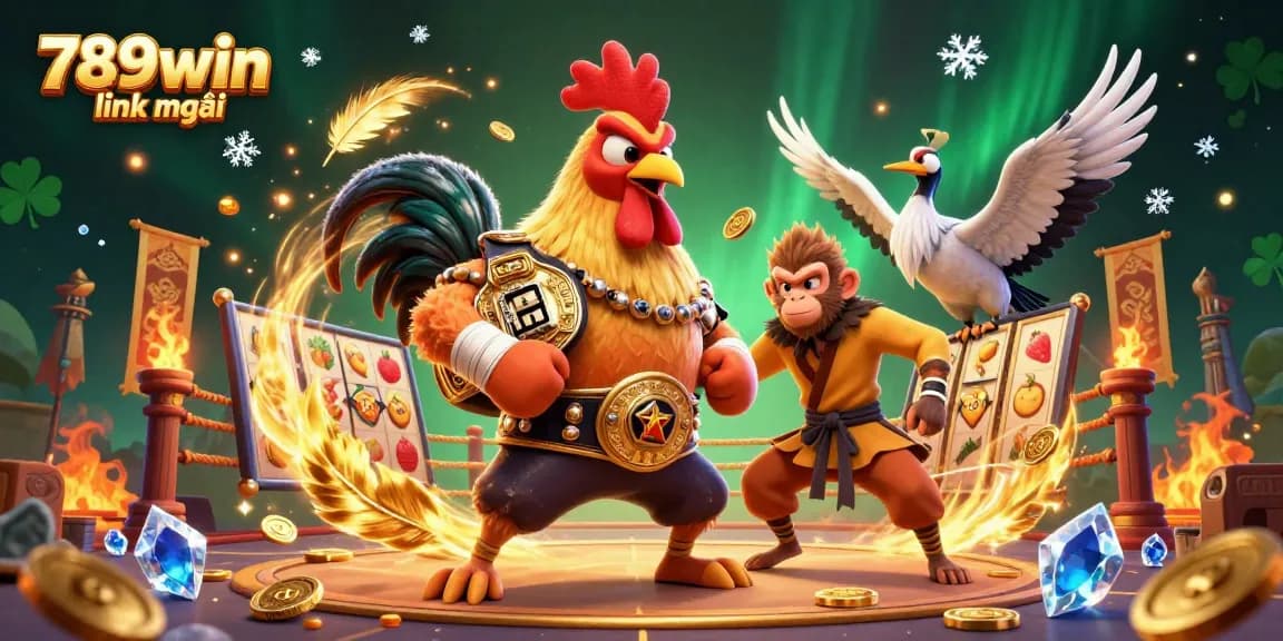 Experience thrilling gaming action at 789win link mới with dynamic character illustrations and vibrant casino elements.