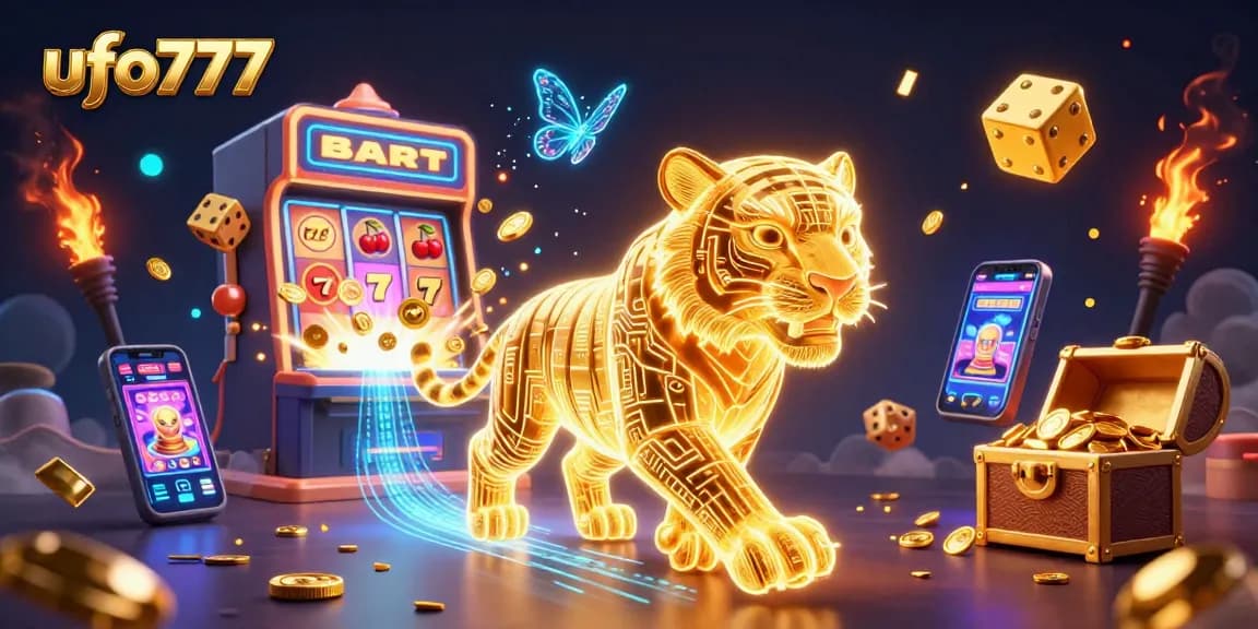 Win big with ufo777 in a vibrant digital casino filled with light and excitement.