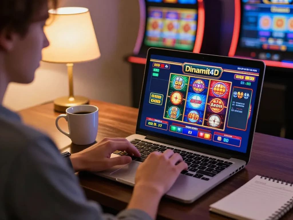 Engaging online gaming scene on Dinamit4D platform, showing active betting and vibrant interface.