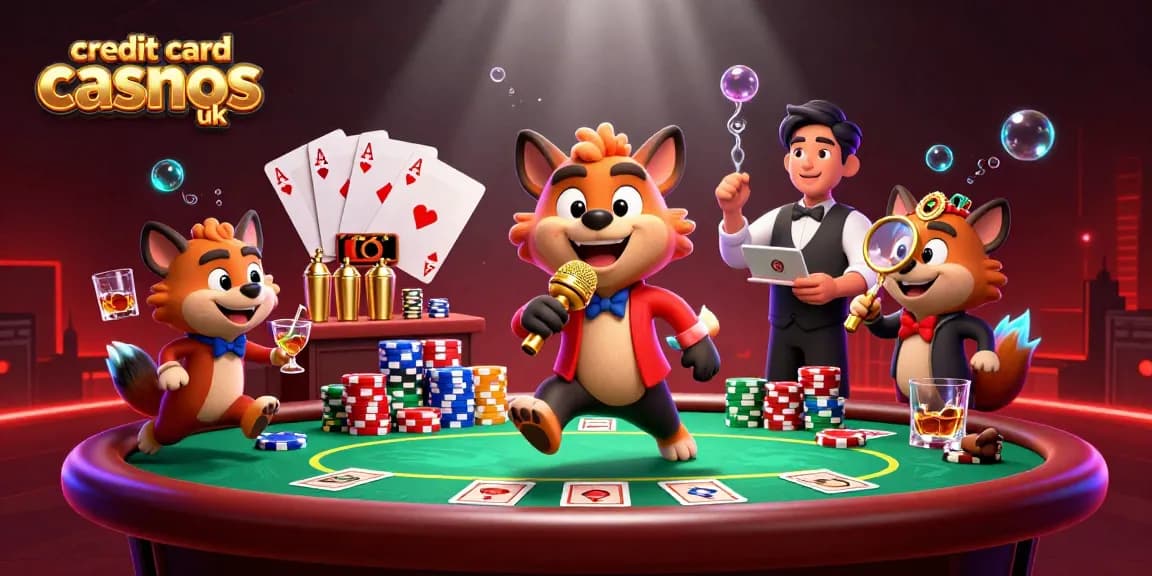 Experience the thrilling atmosphere of credit card casinos uk with engaging hyena characters.