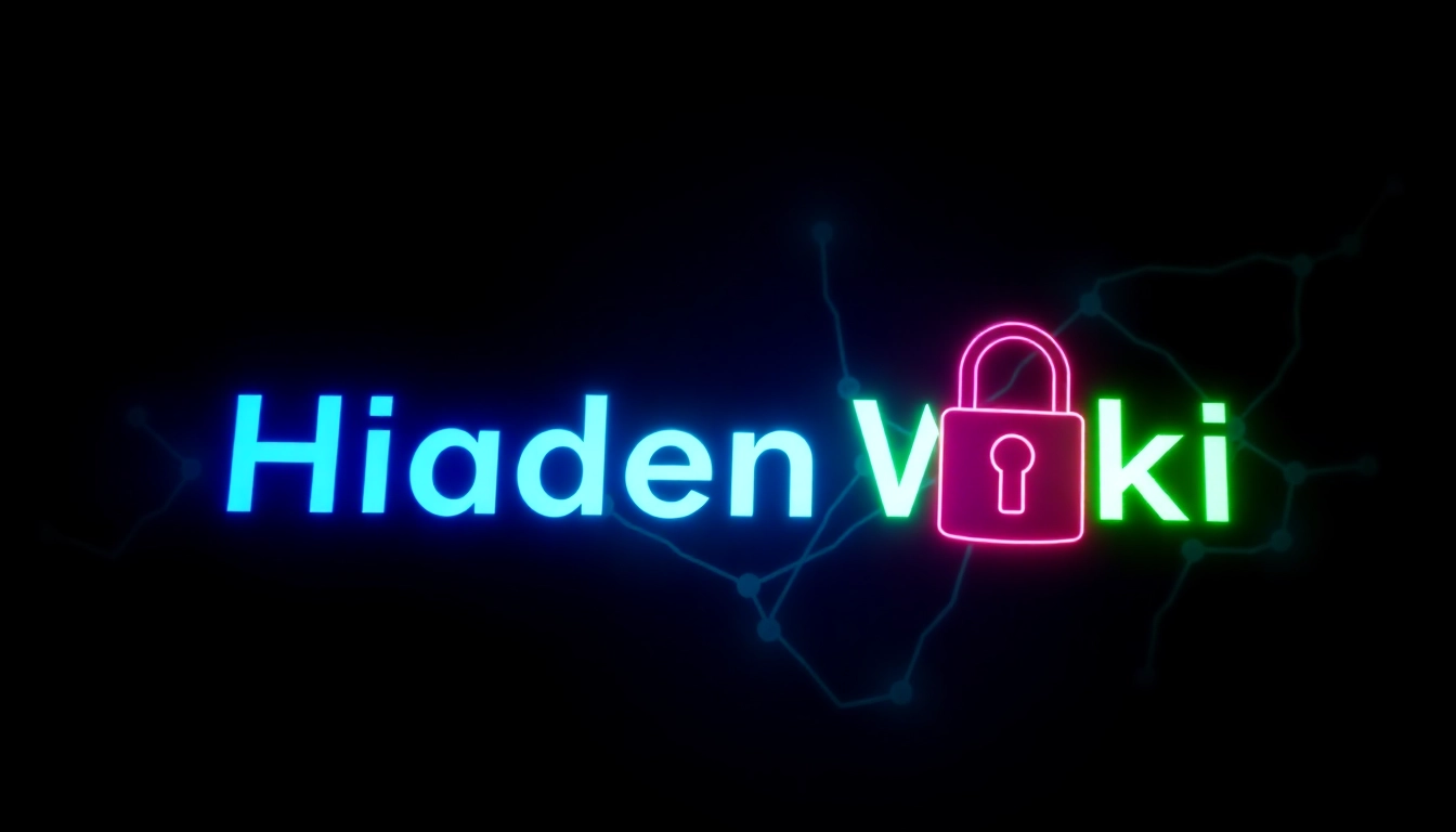 Discover the hidden wiki URL secured within a digital dark web interface.