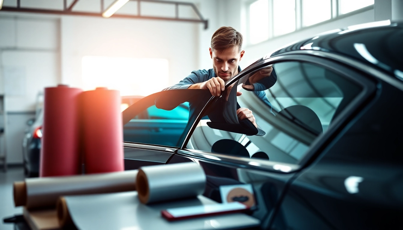 Enhance your vehicle's look with window tint near me services, featuring a professional tint installation.