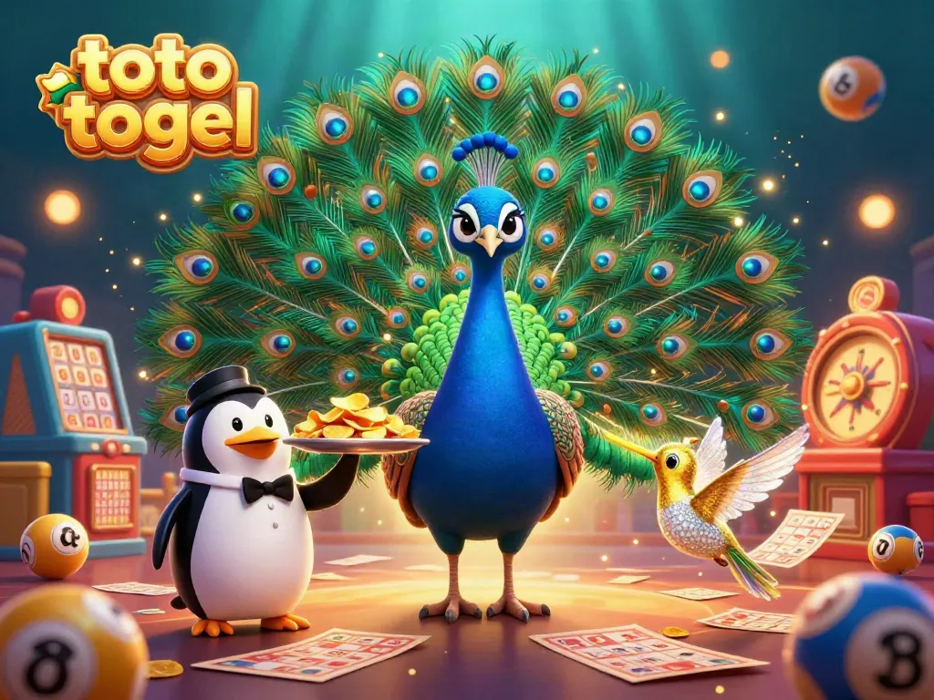 Engage with exciting toto togel games through dynamic illustrations of lottery excitement.