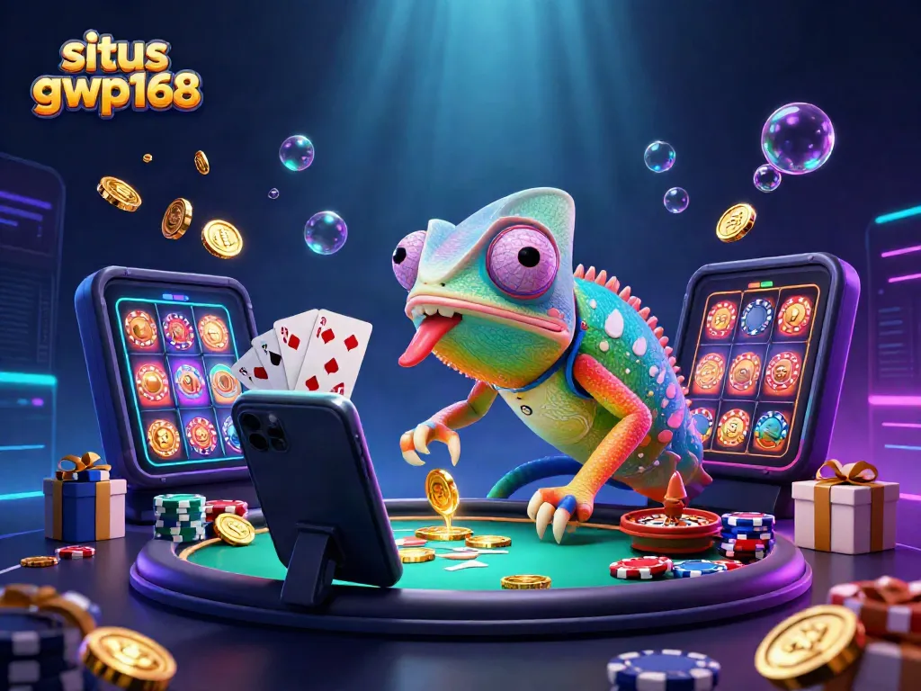 Mainkan situs gwp168 dengan pengalaman akhirat kasino langsung dan imersif, chameleon berwarna cerah.