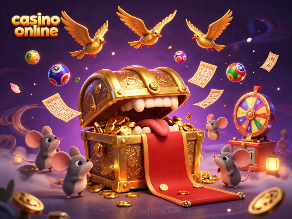 Engage with the thrilling world of casino online, adorned with vibrant lottery elements and enchanting characters.