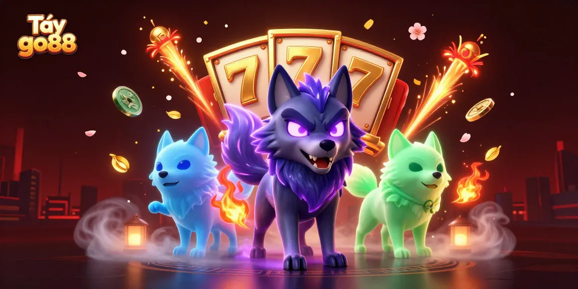 Tải go88 and experience thrilling casino adventures with animated wolves and vibrant game elements