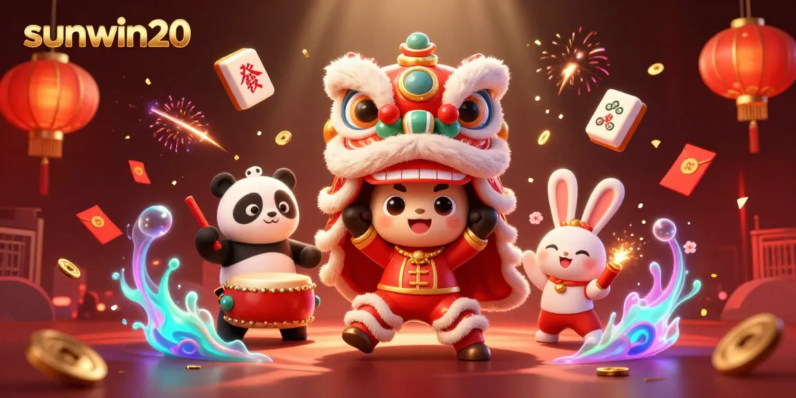 Experience thrilling moments with sunwin20's vibrant casino illustrations featuring exciting characters and game elements.