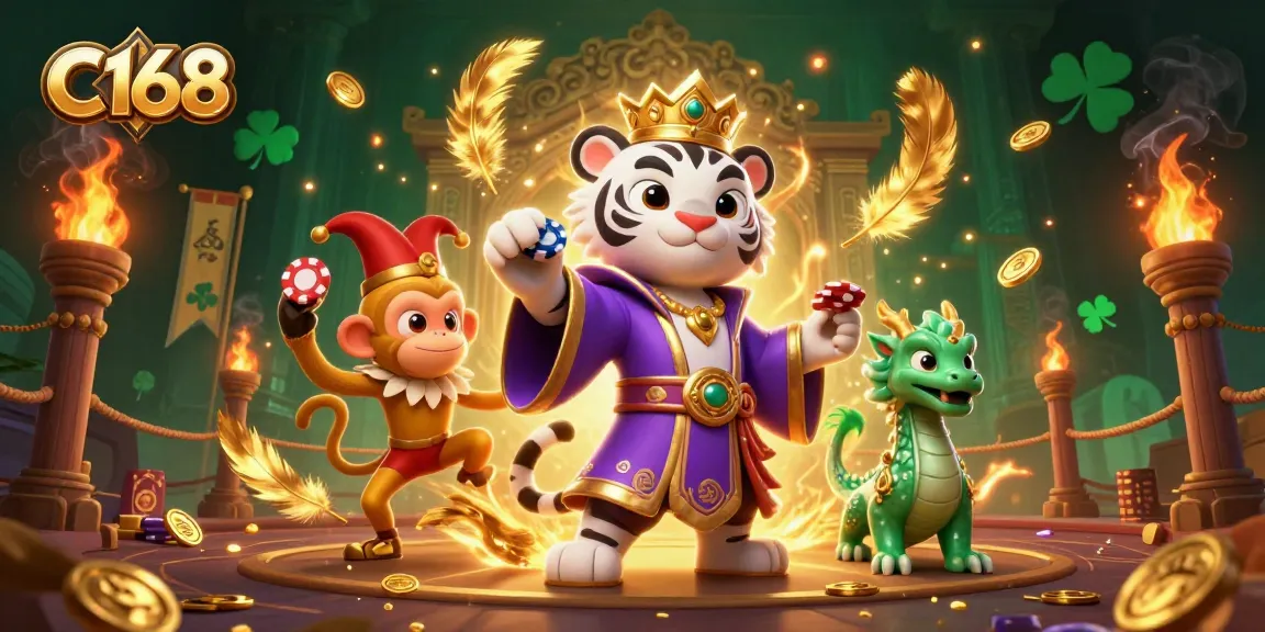 Experience winning moments at C168 with vibrant characters and dynamic gaming elements.