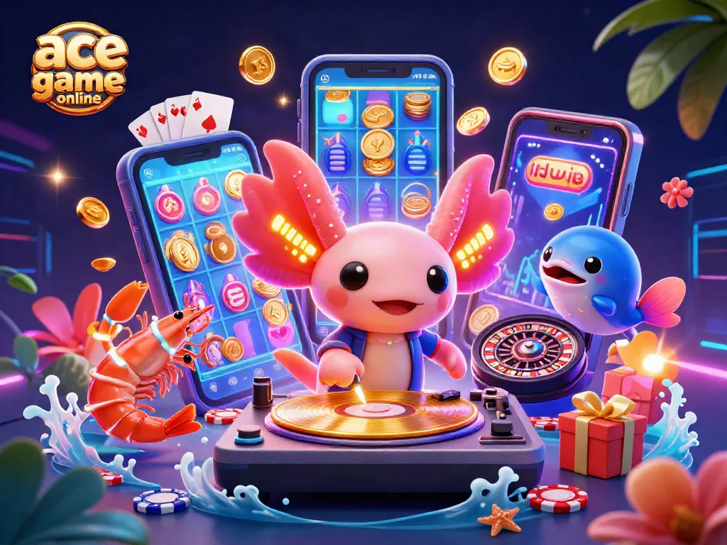 Experience the thrill of ace game online with vibrant casino elements and dynamic characters.