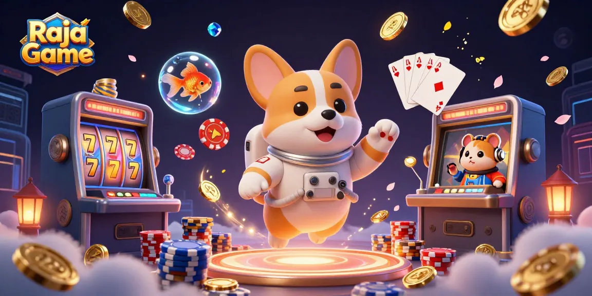 Engage in thrilling gameplay with Raja Game's dynamic lottery and slot experiences captured in an immersive 3D scene.