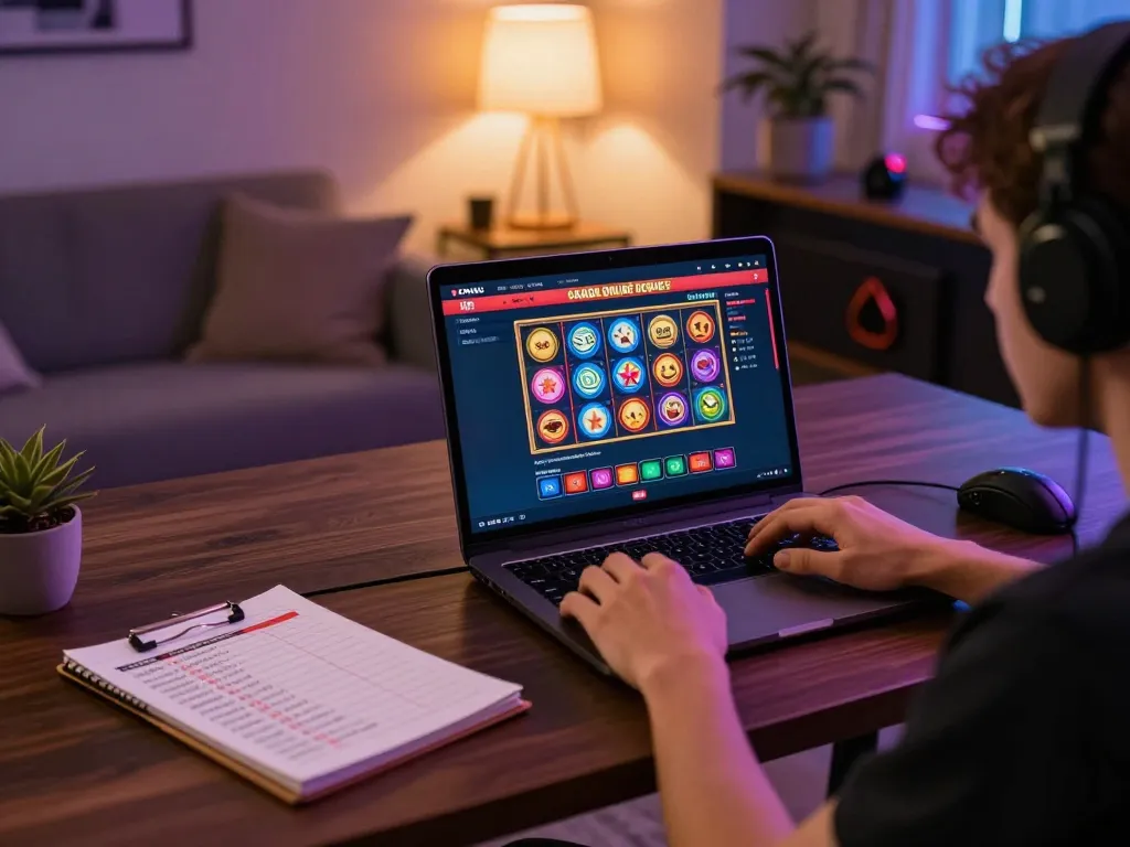 Player enjoying Canada online casinos while strategizing bets at home.