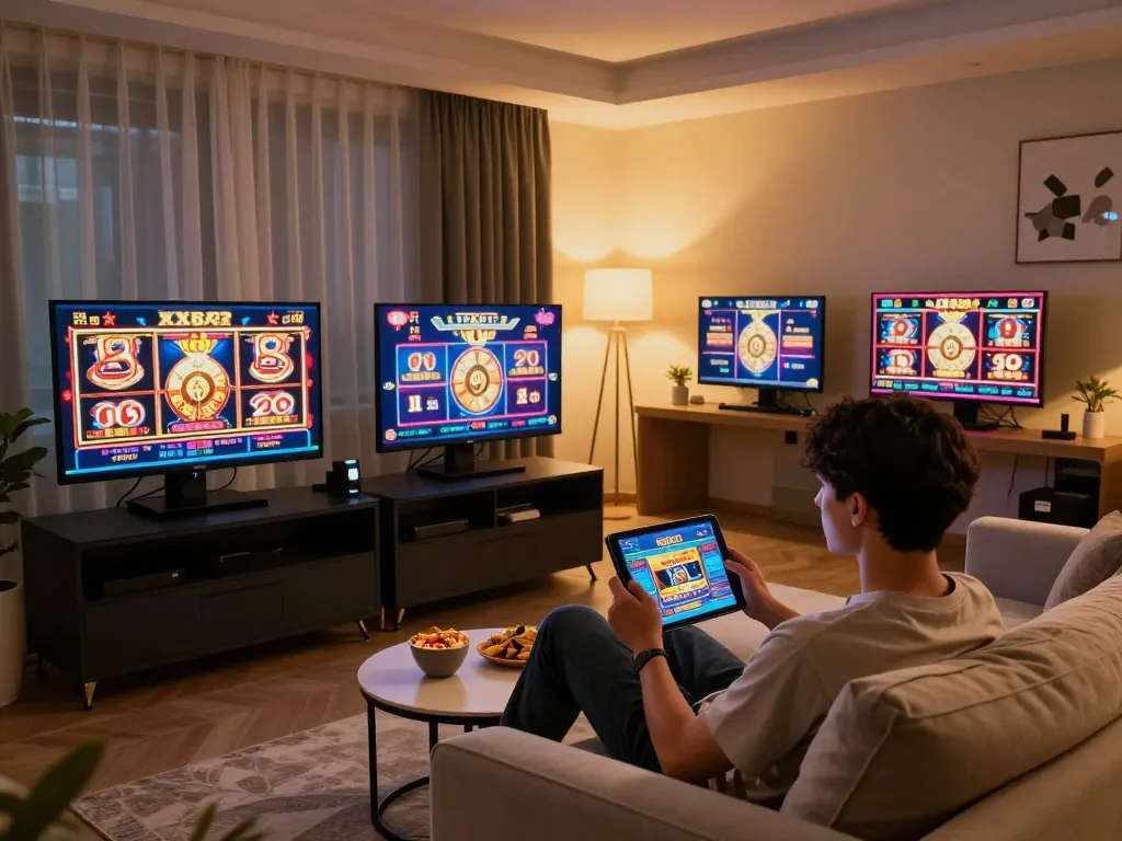 Engaging in XX88 TODAY online casino gaming with a stylish tablet setup for strategic play.
