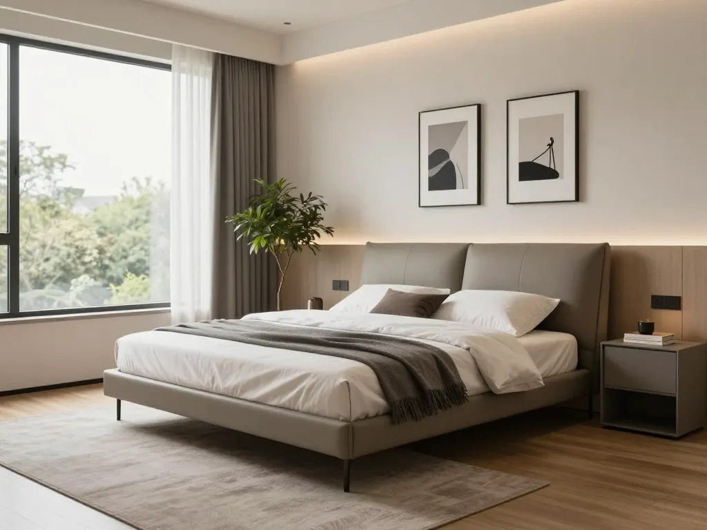 Explore the modern floating beds from https://www.josephineinteriordesign.com/floating-beds/ in an elegant home setting showcasing minimalist decor.