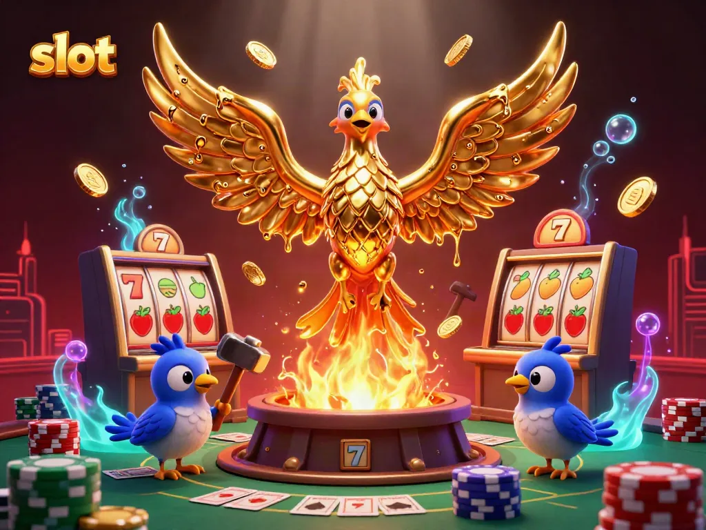 Menangkan jackpot dengan mesin slot dalam ilustrasi kasino yang megah.