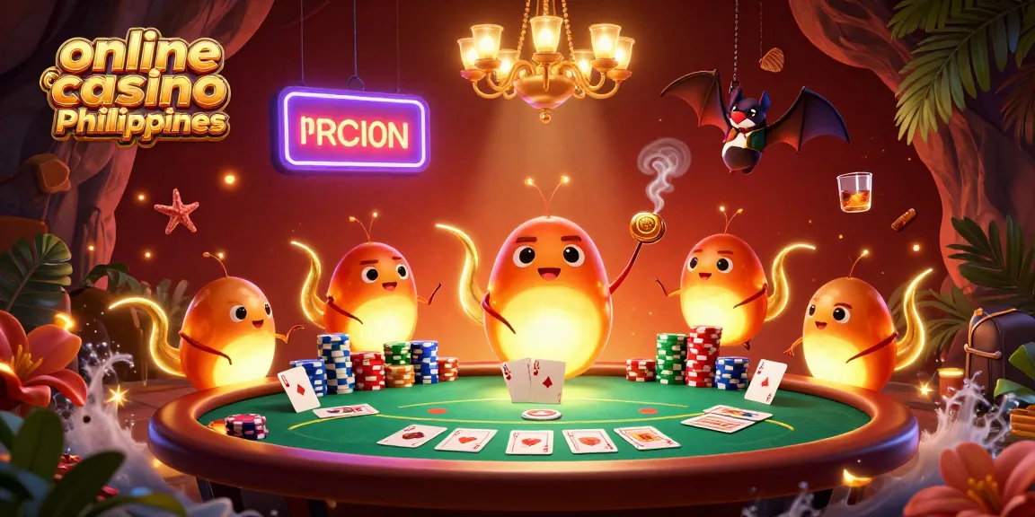 Experience the thrill of online casino Philippines with our lively bioluminescent casino scene.