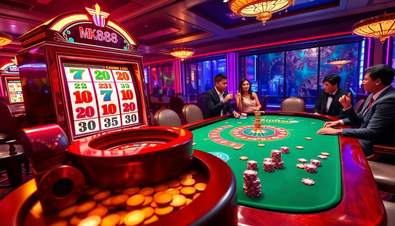 Experience the thrill of the MK888 slot machine at our luxury casino.