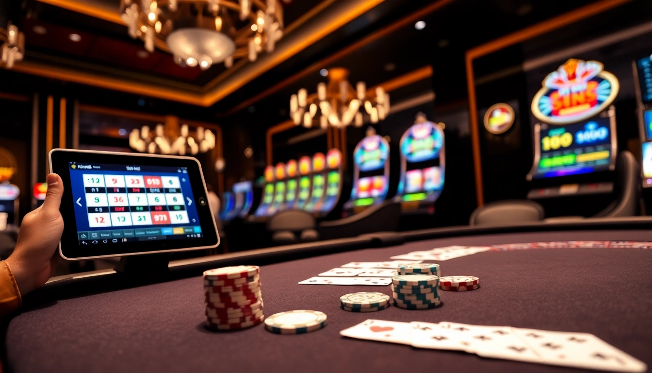 Experience the excitement of King88 with a vibrant casino table and live dealer action.