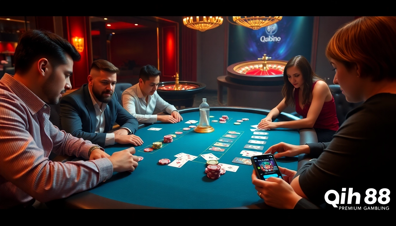 Experience the thrill of qh88 with professional poker players and a high-stakes atmosphere.