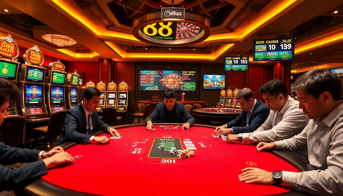 Players at a poker table strategizing their next move at 88aa casino.